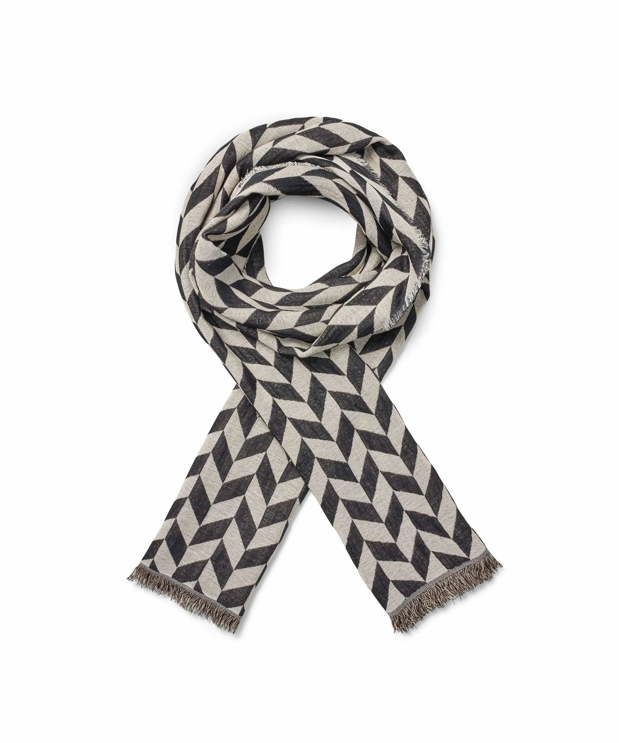 1007844 MaAkseline Print Chevron Scarf