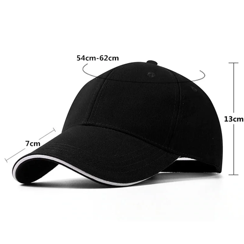 Acrylic Plain Color Accent Baseball Adjustable Snapback Cap