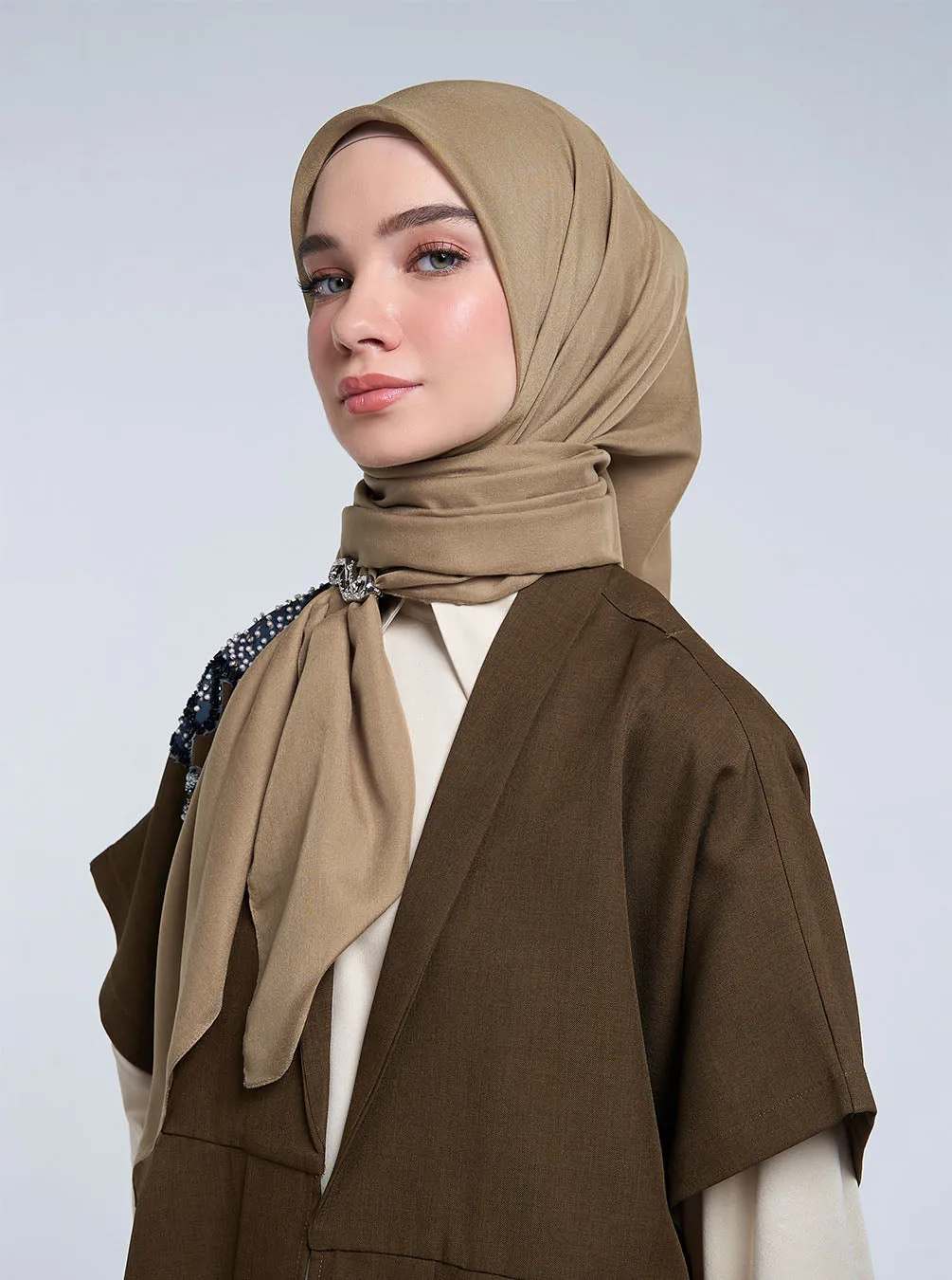 AIRY VOILE SCARF PLAIN GOLDEN OLIVE