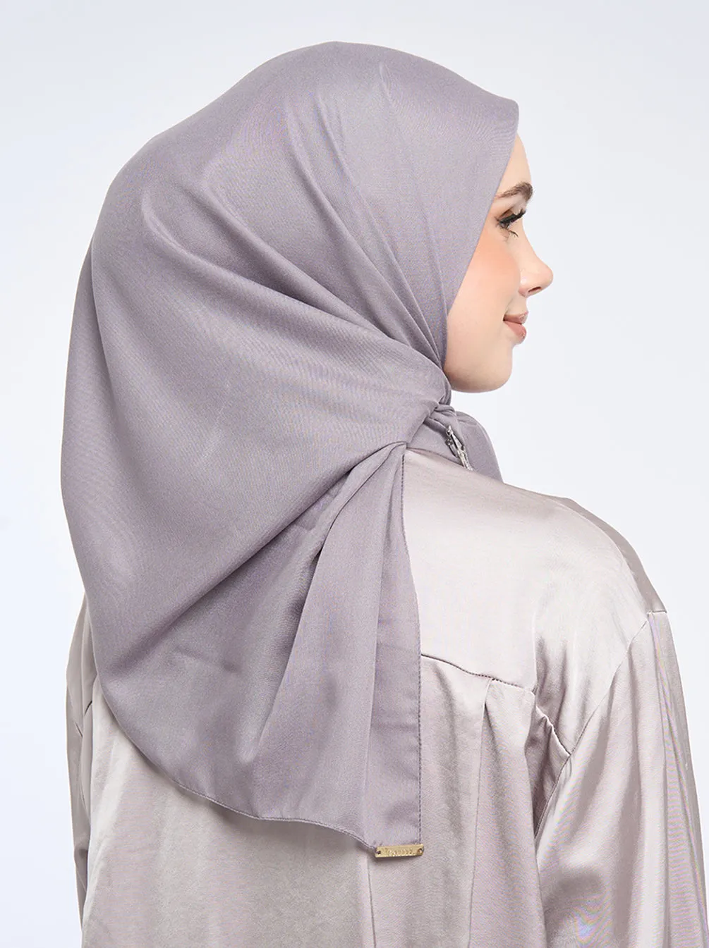 AIRY VOILE SCARF PLAIN STONE GRAY