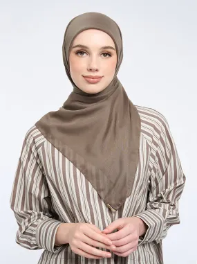 AIRY VOILE SCARF PLAIN WALNUT