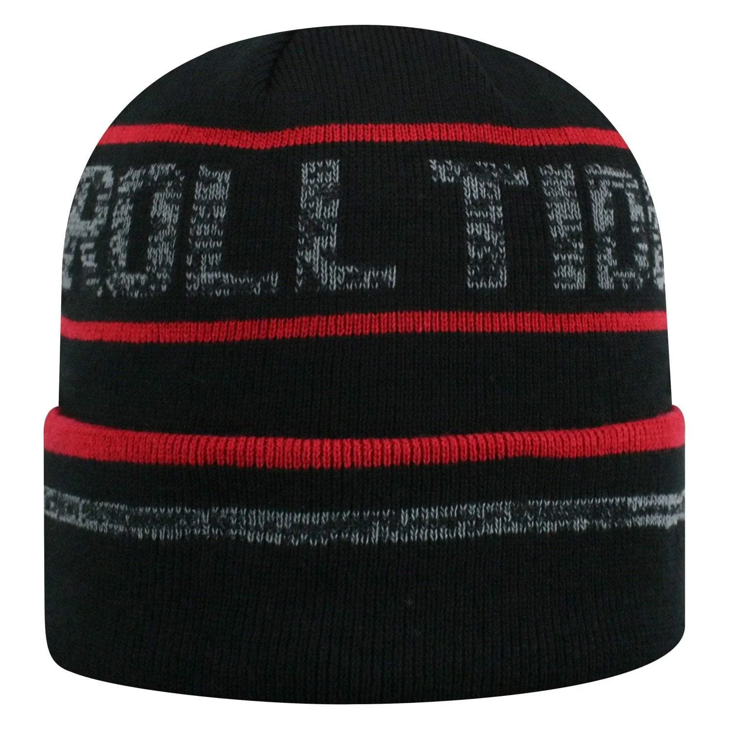 Alabama Crimson Tide TOW Black Striped "Effect" Style Cuffed Knit Beanie Cap