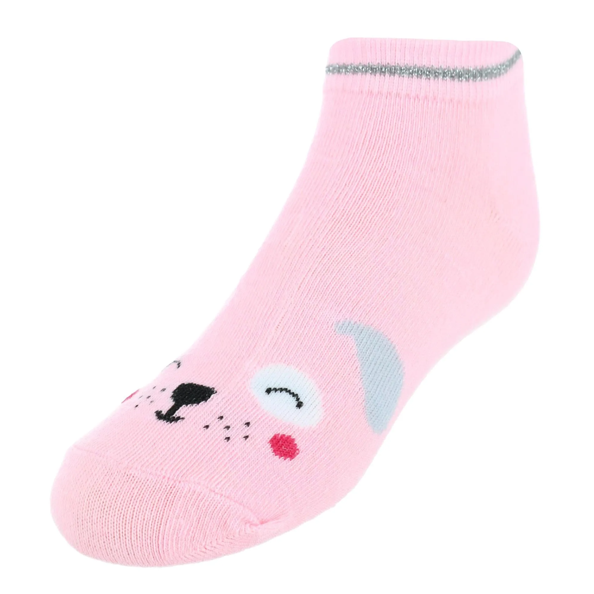 Alexa Rose Teen's No-Show Animal Face Novelty Socks (10 Pack)