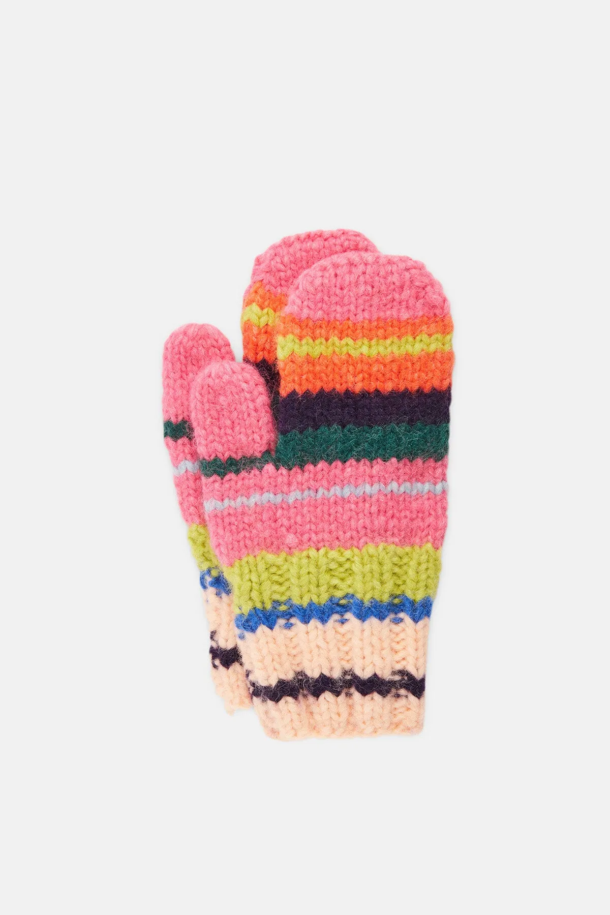 Anthea Striped Wool Gloves