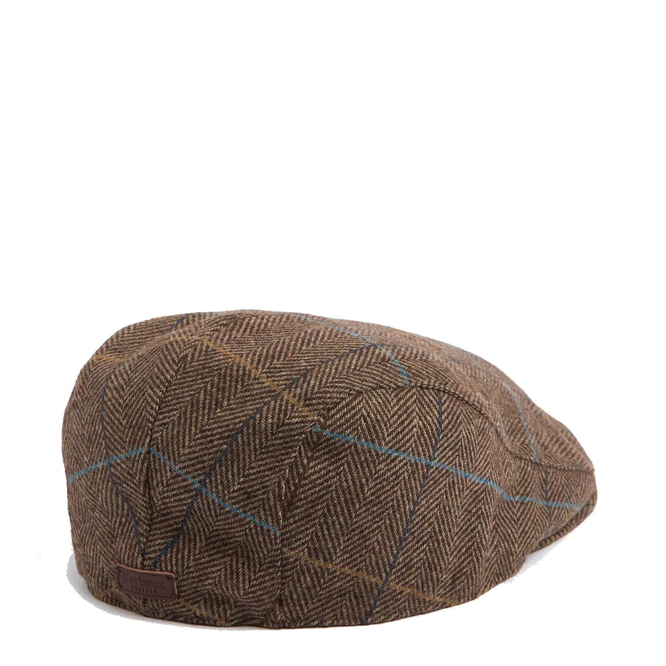 Barbour Cheviot Flat Cap Brown Herringbone