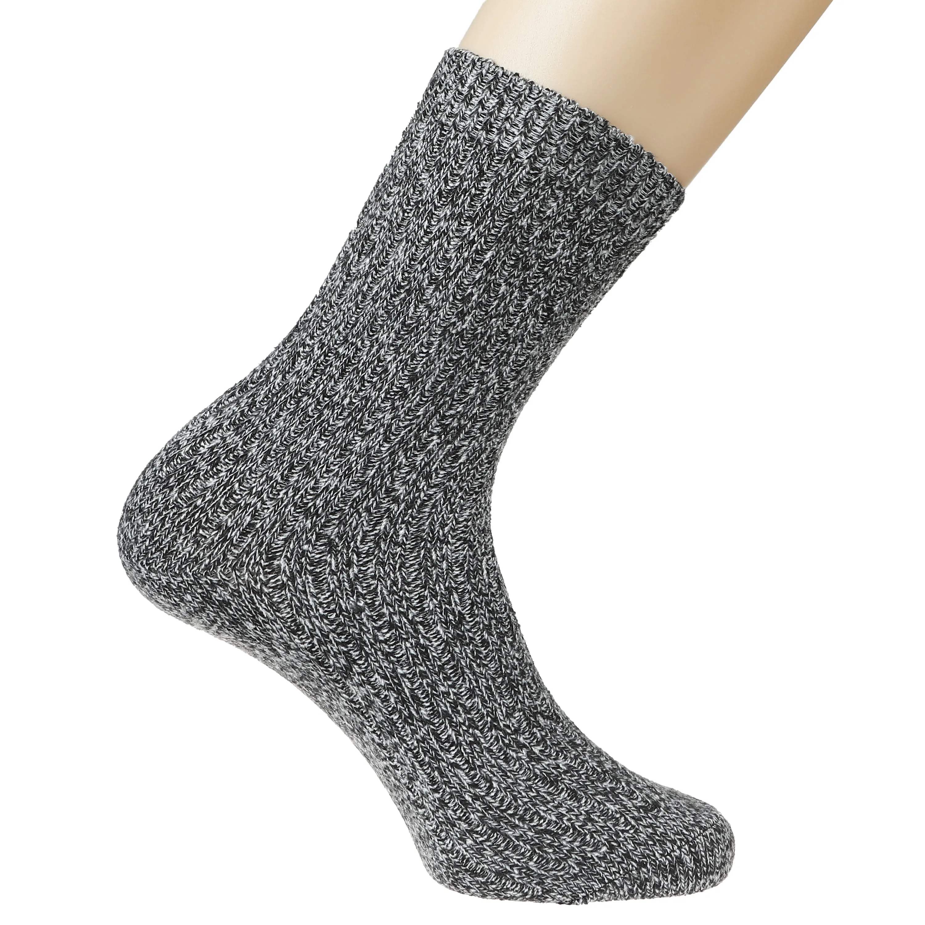 BEARPAW Pawz 2 Pairs Marled Pattern Fall Crew Knit Socks Soft Comfy Cute Boot Socks for Women - Warm Socks for Women