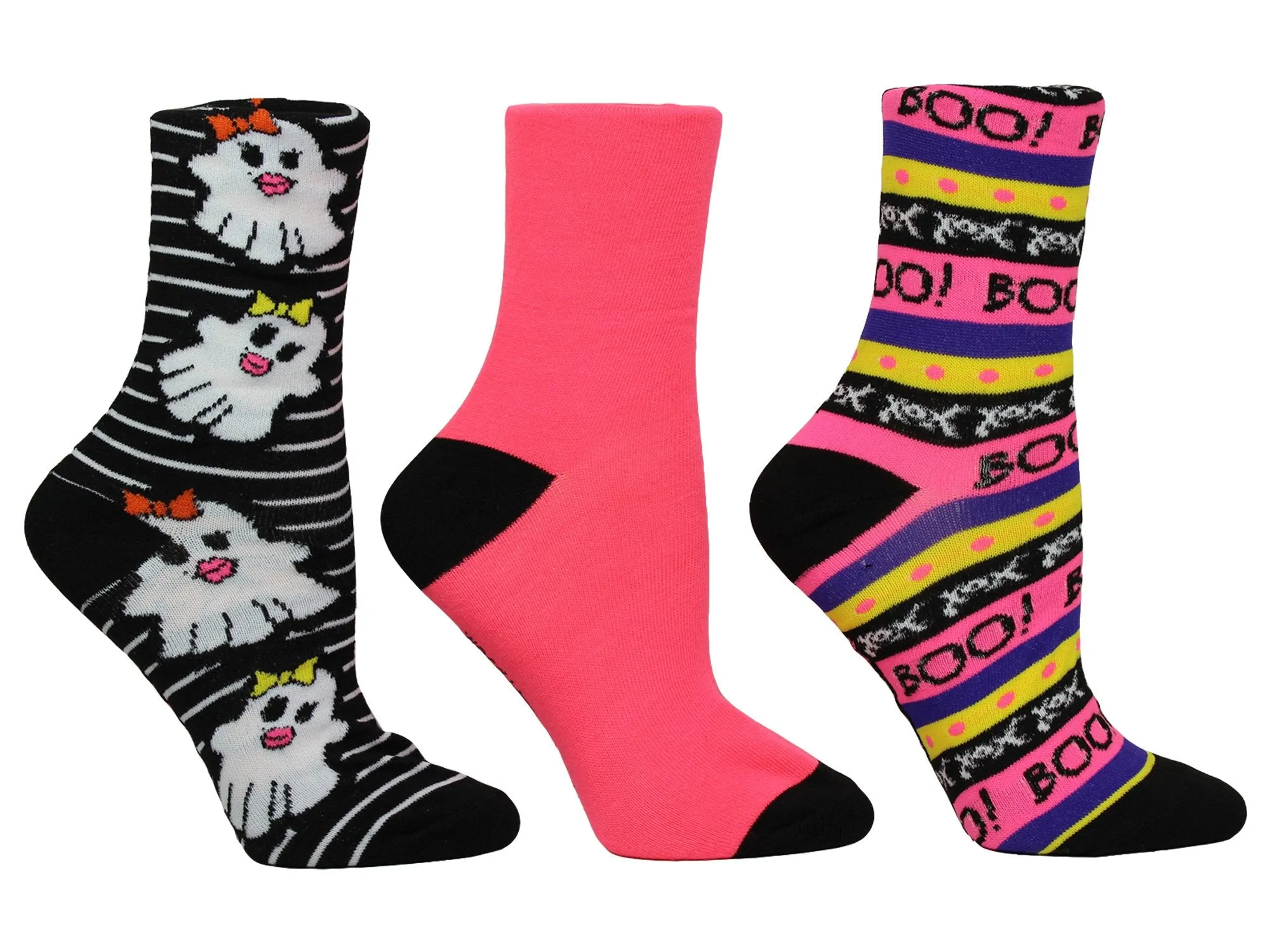 Betsey Johnson 3-pack Halloween Funky Spooky and Fun Crew Socks