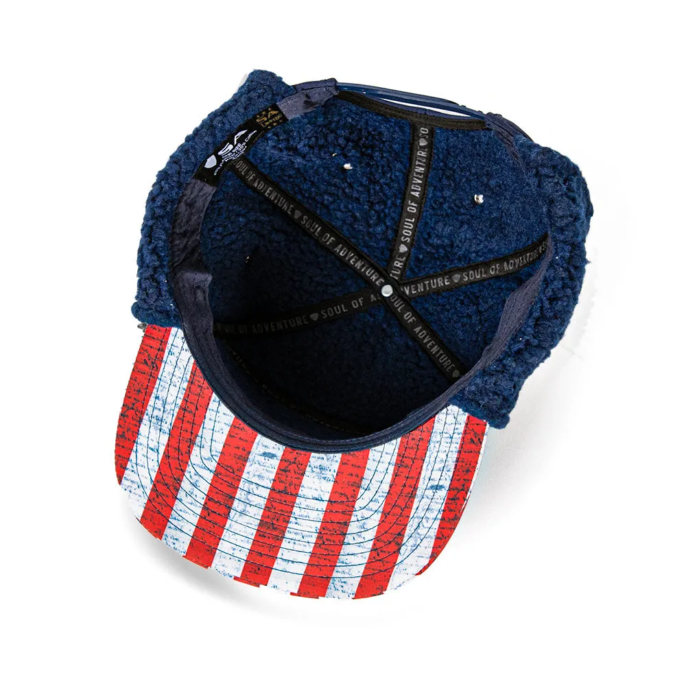 Billed Trapper Hat | American Flag