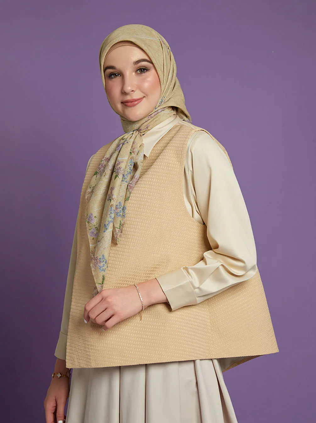 BUNDLING BAMED X KAMI ORVA LONDON SIGNATURE SCARF BUTTERCUP