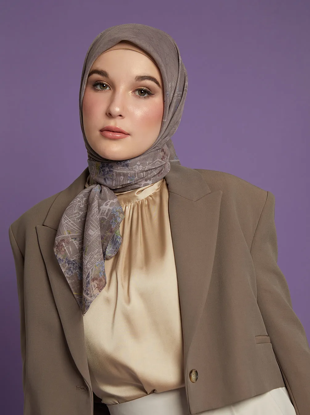 BUNDLING BAMED X ORVA LONDON SIGNATURE SCARF TRUFFLE