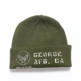 Buzz Rickson's 'George AF Base' A-4 Knit Cap - Olive