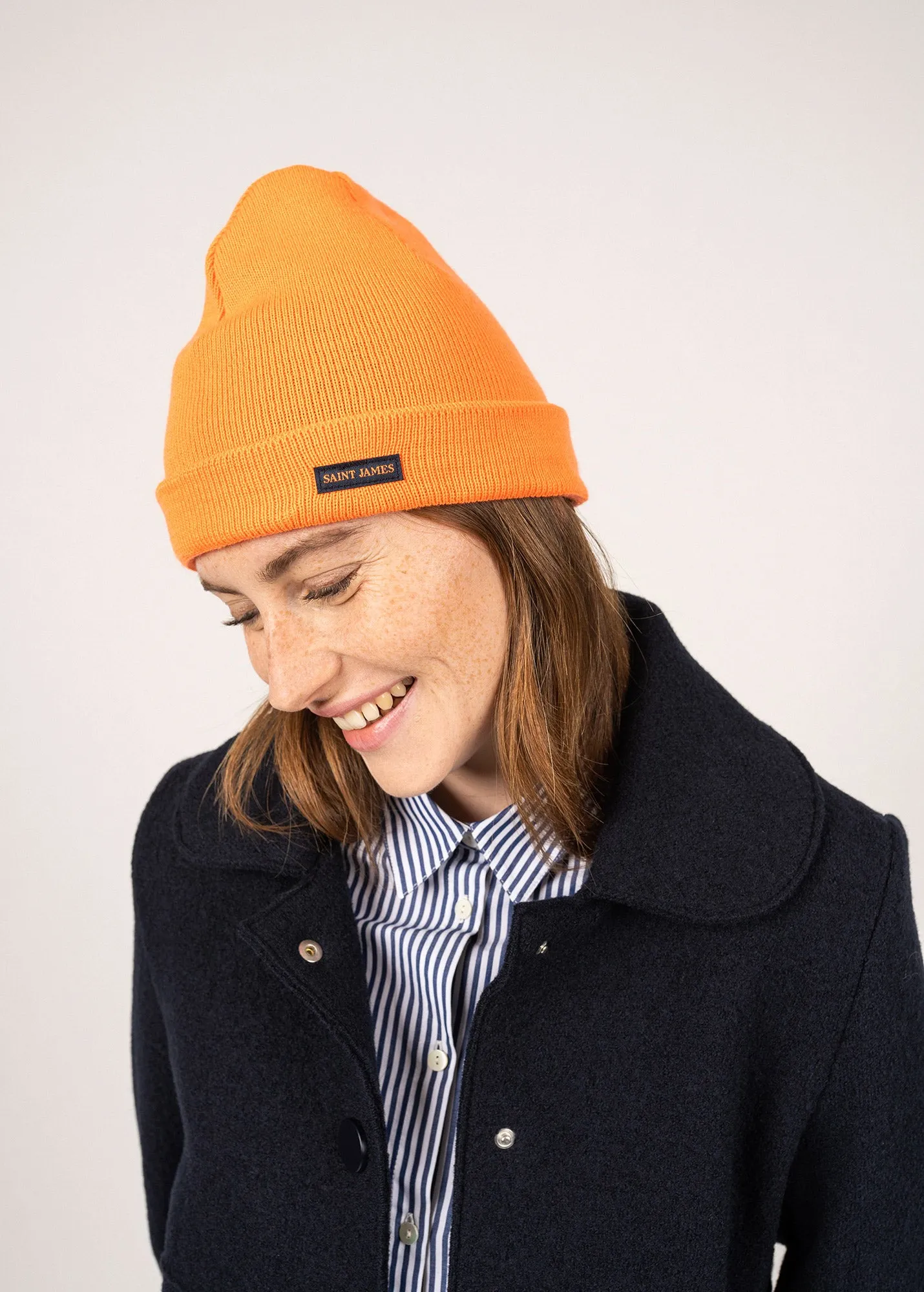 Cartier sailor hat - in soft wool (ORANGE FLUO)