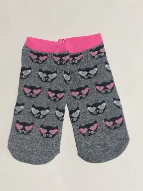 Cat Heaet Eyes Ankle Socks