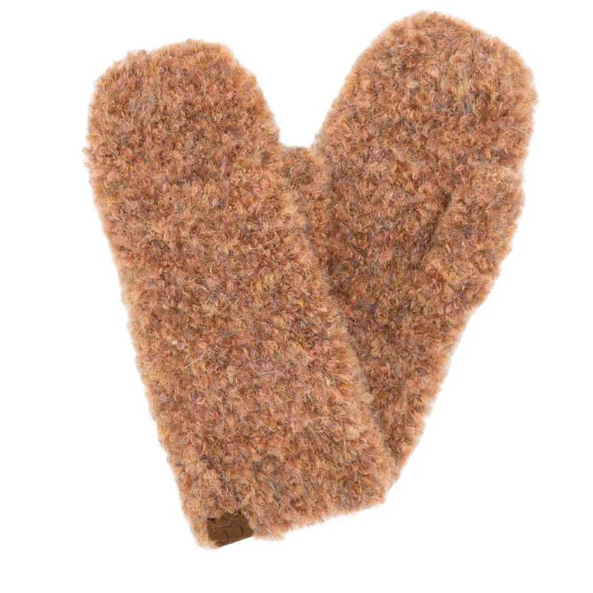 C.C Mixed Color Boucle Mittens