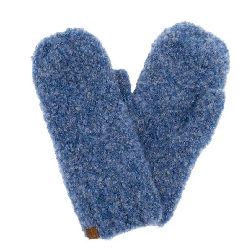 C.C Mixed Color Boucle Mittens