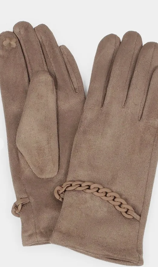 Chain Detail Gloves