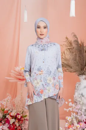 Dayana Blouse & Scarf Set Blooming Silver