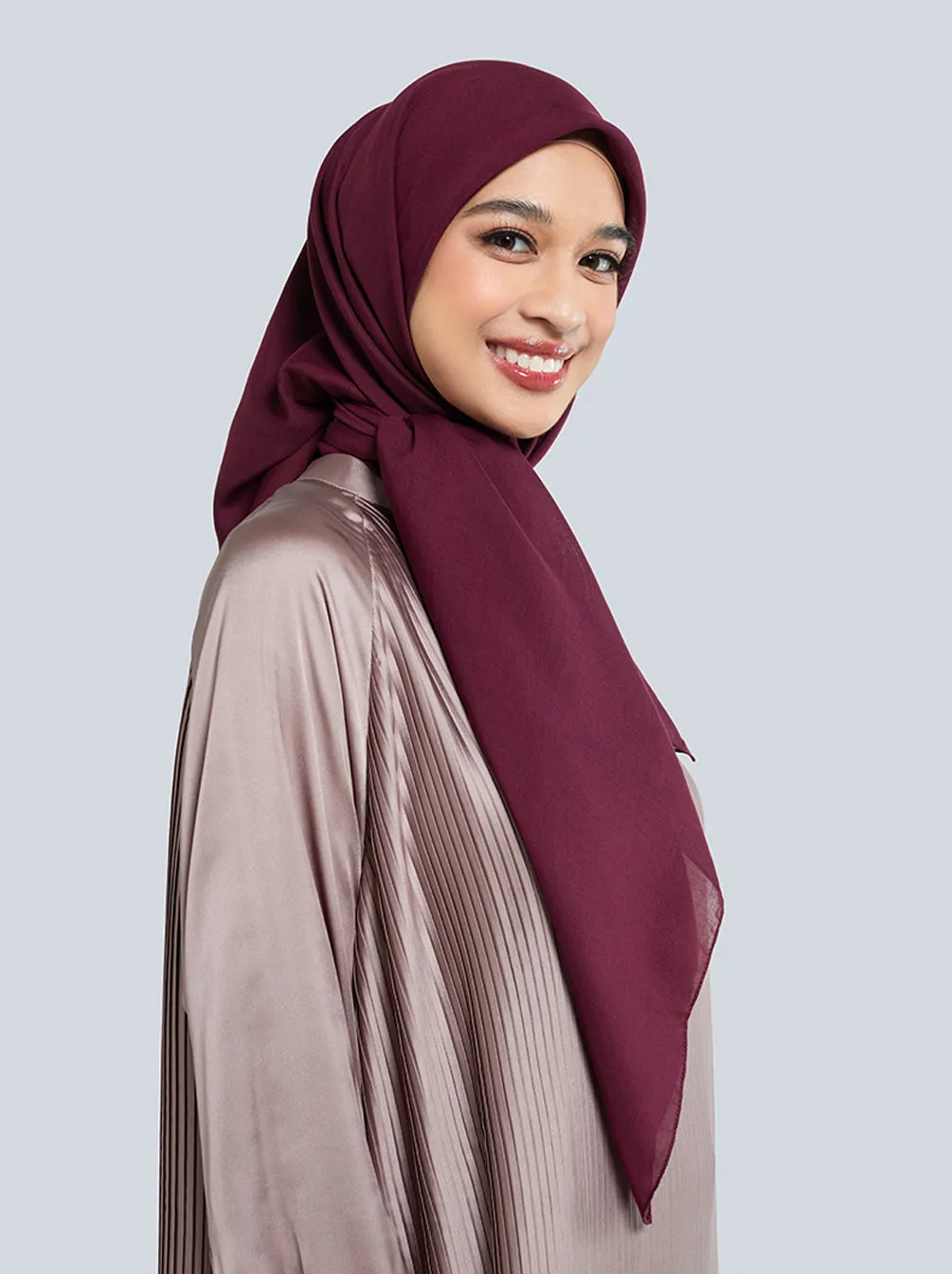 DELICATE PARIS SCARF PLAIN PLUM