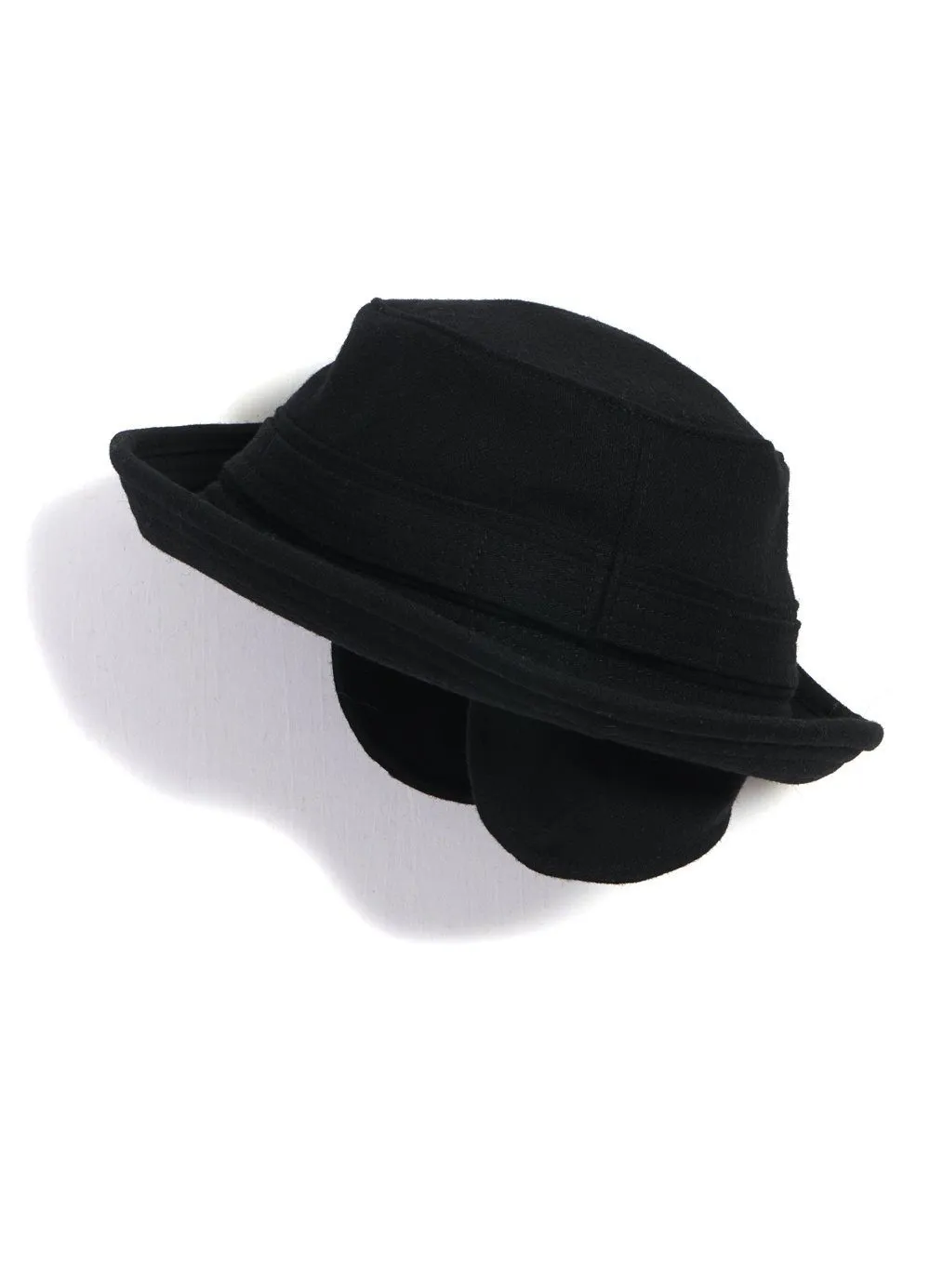 EDVARD | Bucket Hat With Earflaps | Black