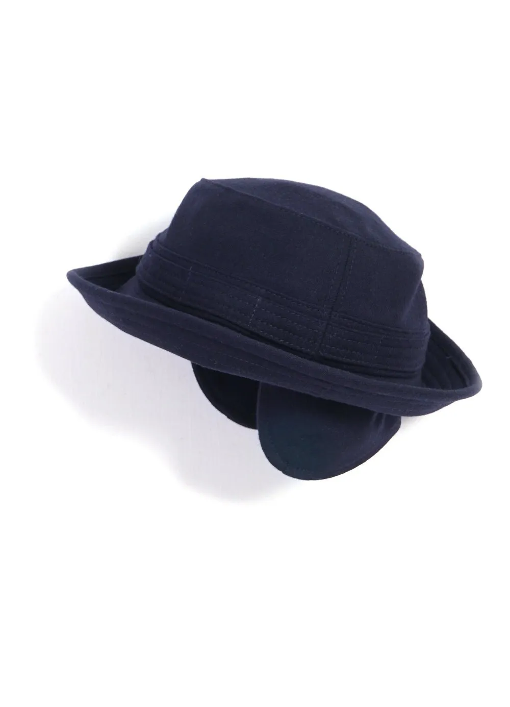 EDVARD | Bucket Hat With Earflaps | Navy