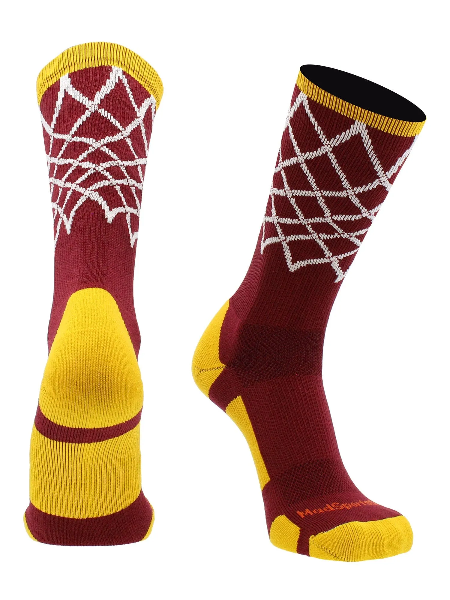 Elite Basketball Socks with Net Crew length - made in the USA