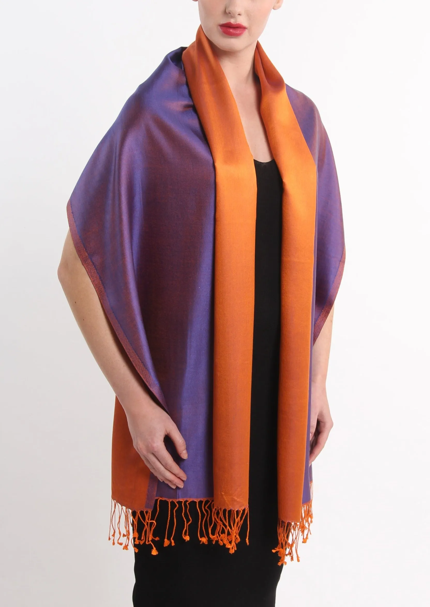 Esme Orange Silk Scarf - TTM 273