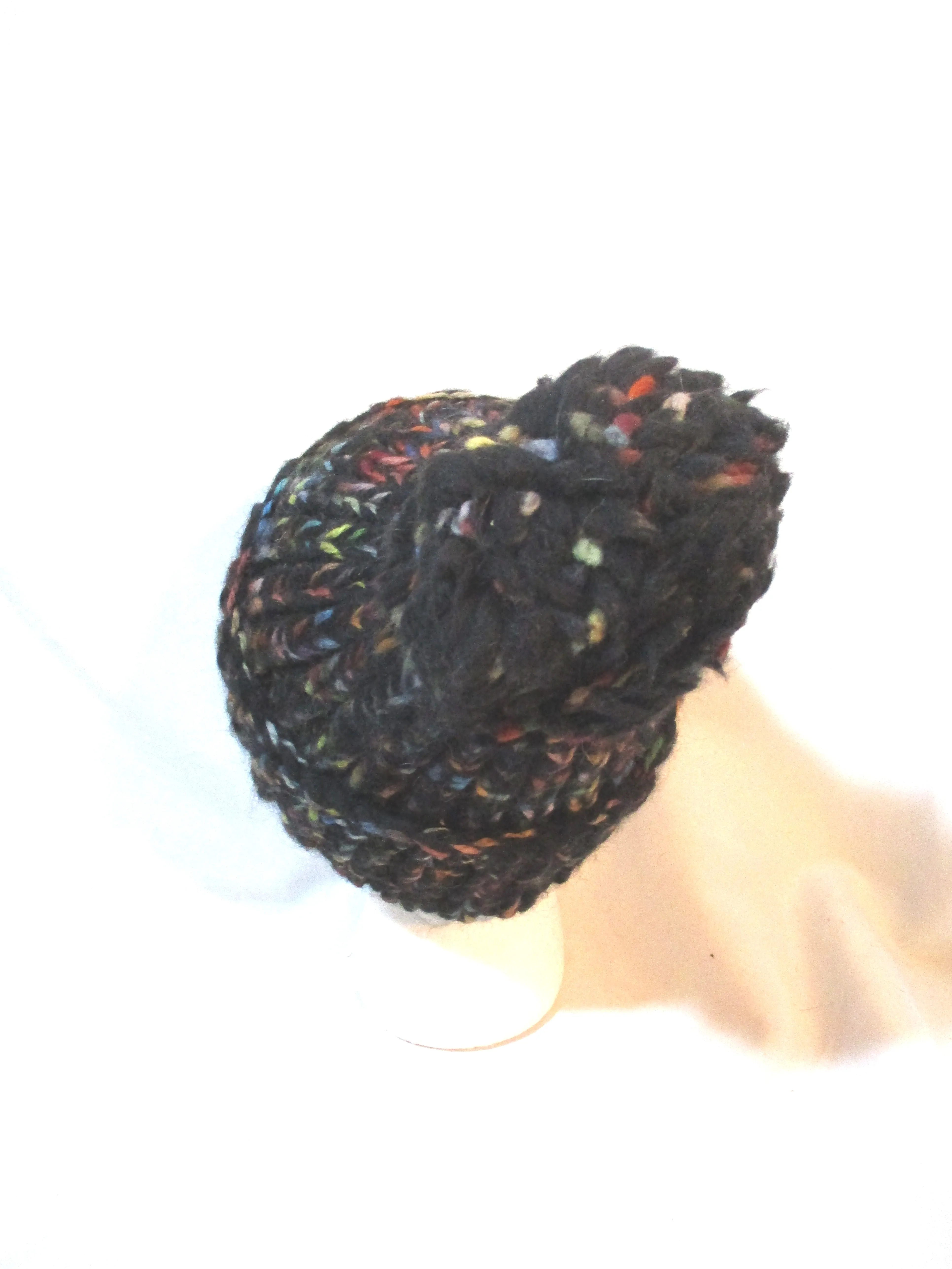 EUGENIA KIM WOOL ALPACA Knit HAT Cap CONFETTI BLACK MULTI Pompom