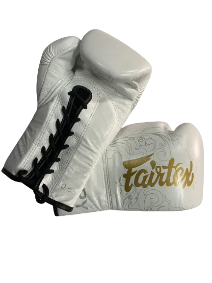 Fairtex Boxing Gloves BGLG3 Lace Up White