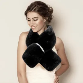 Faux Fur Bling Pull Through Scarf (3 colors)