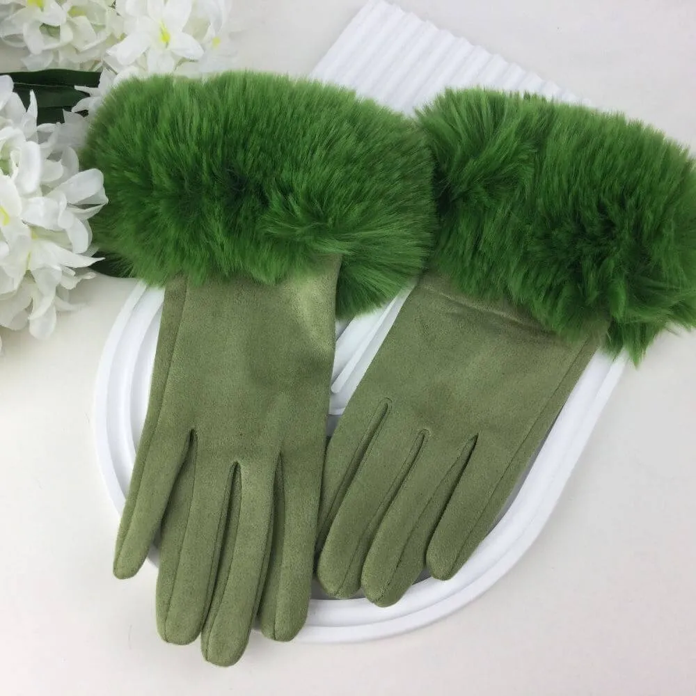 Faux Fur Gloves