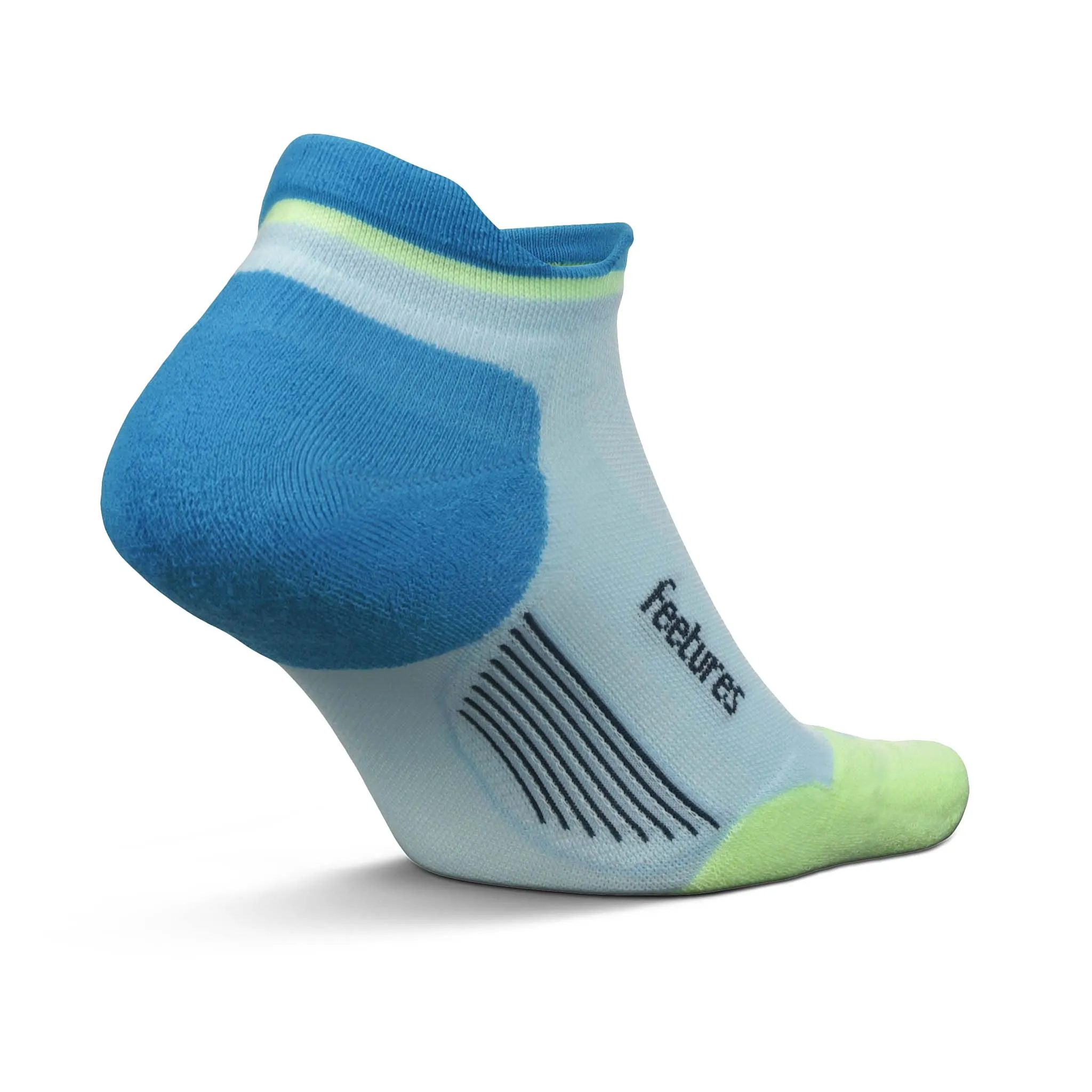 Feetures | Unisex Elite Max Cushion No Show Tab - Blue Crystal