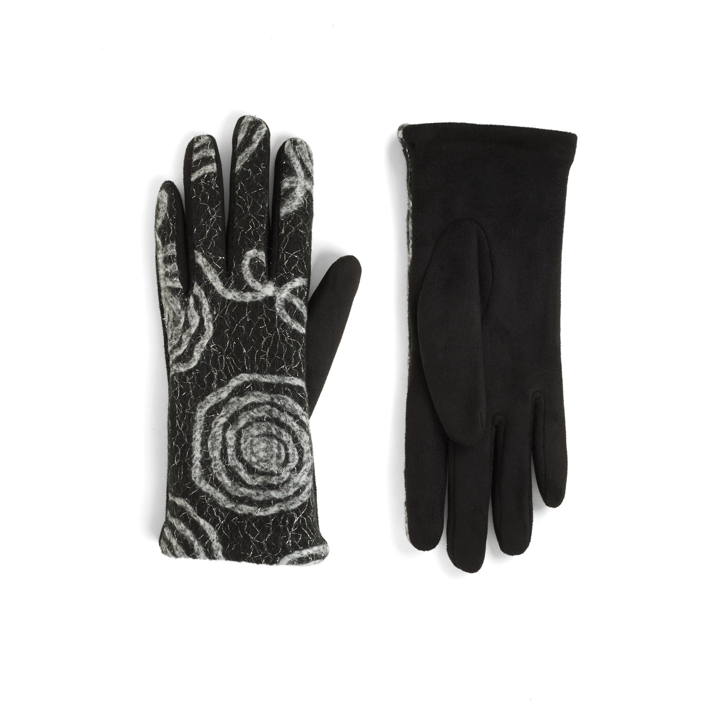 Felted Savannah Touchscreen Glove - Black