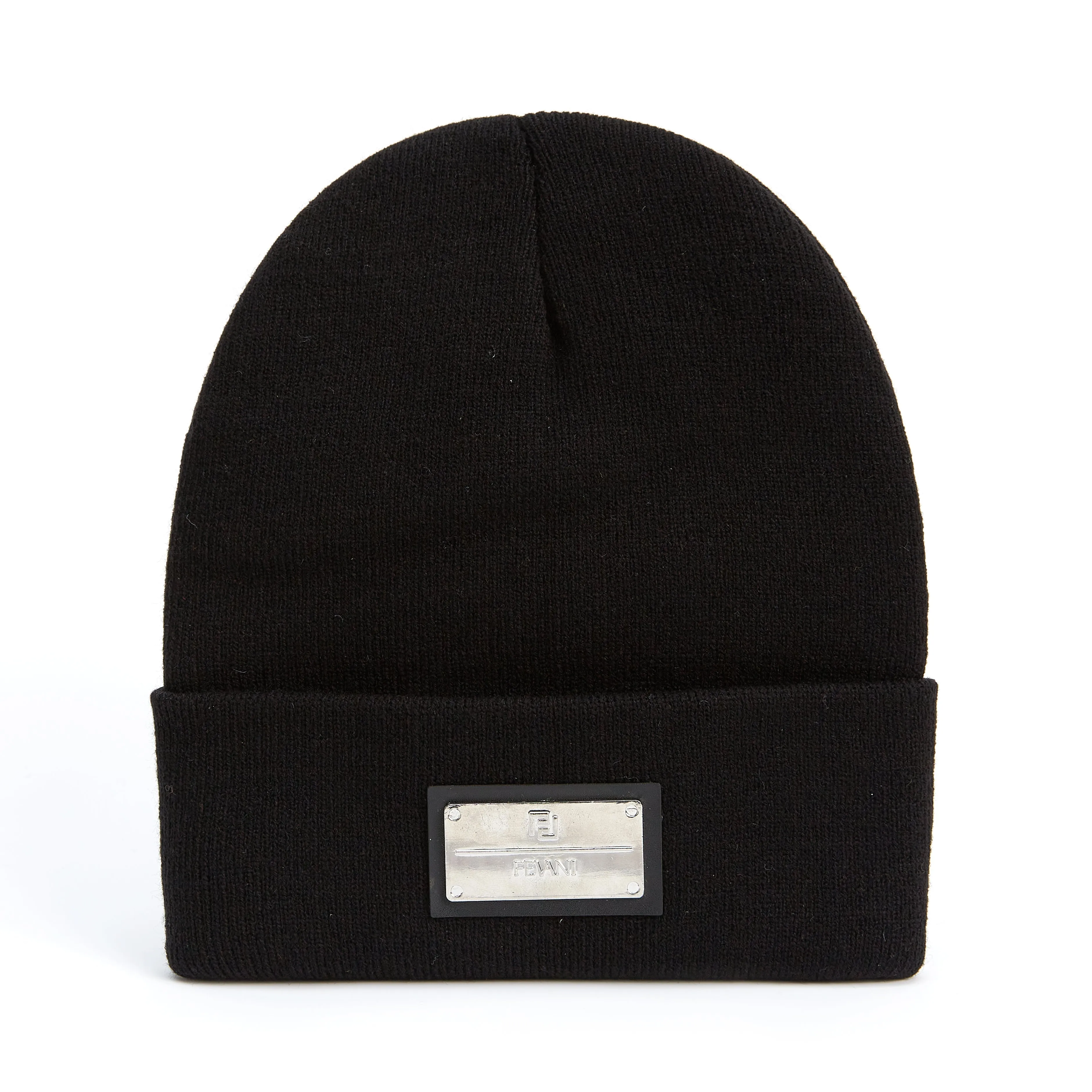 Fevani Wool Beanie With Metal Badge