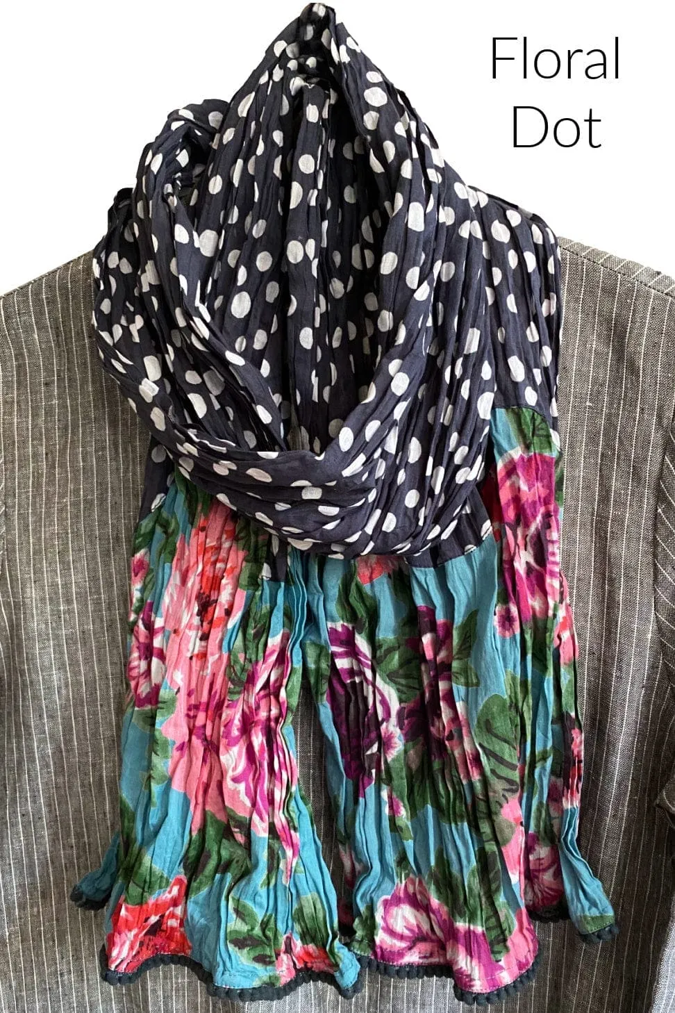 Floral Dot Cotton Scarf