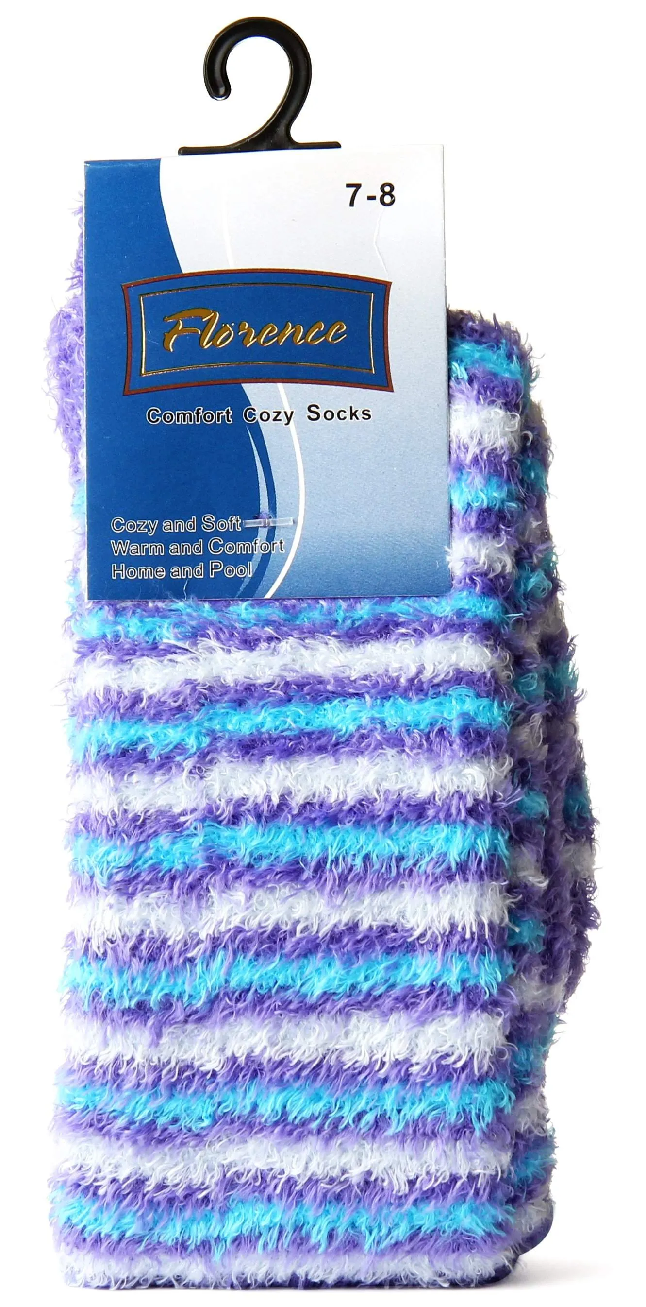 Florence Warm & Comfort Fuzzy Striped Design Socks Style: 310