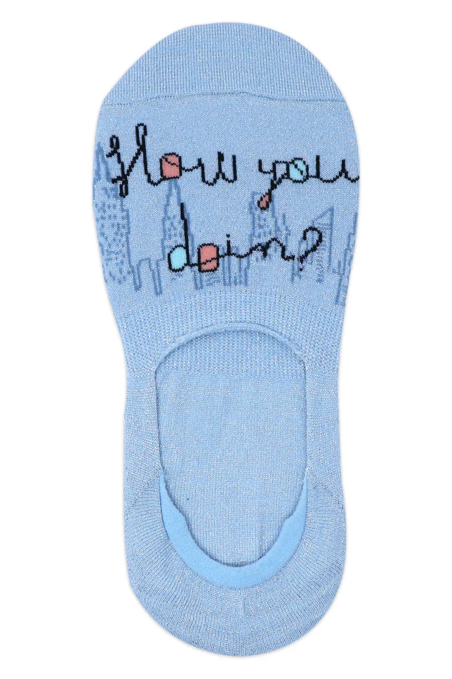 Friends How You Doin No Show/ Loafer Socks For Women - Blue