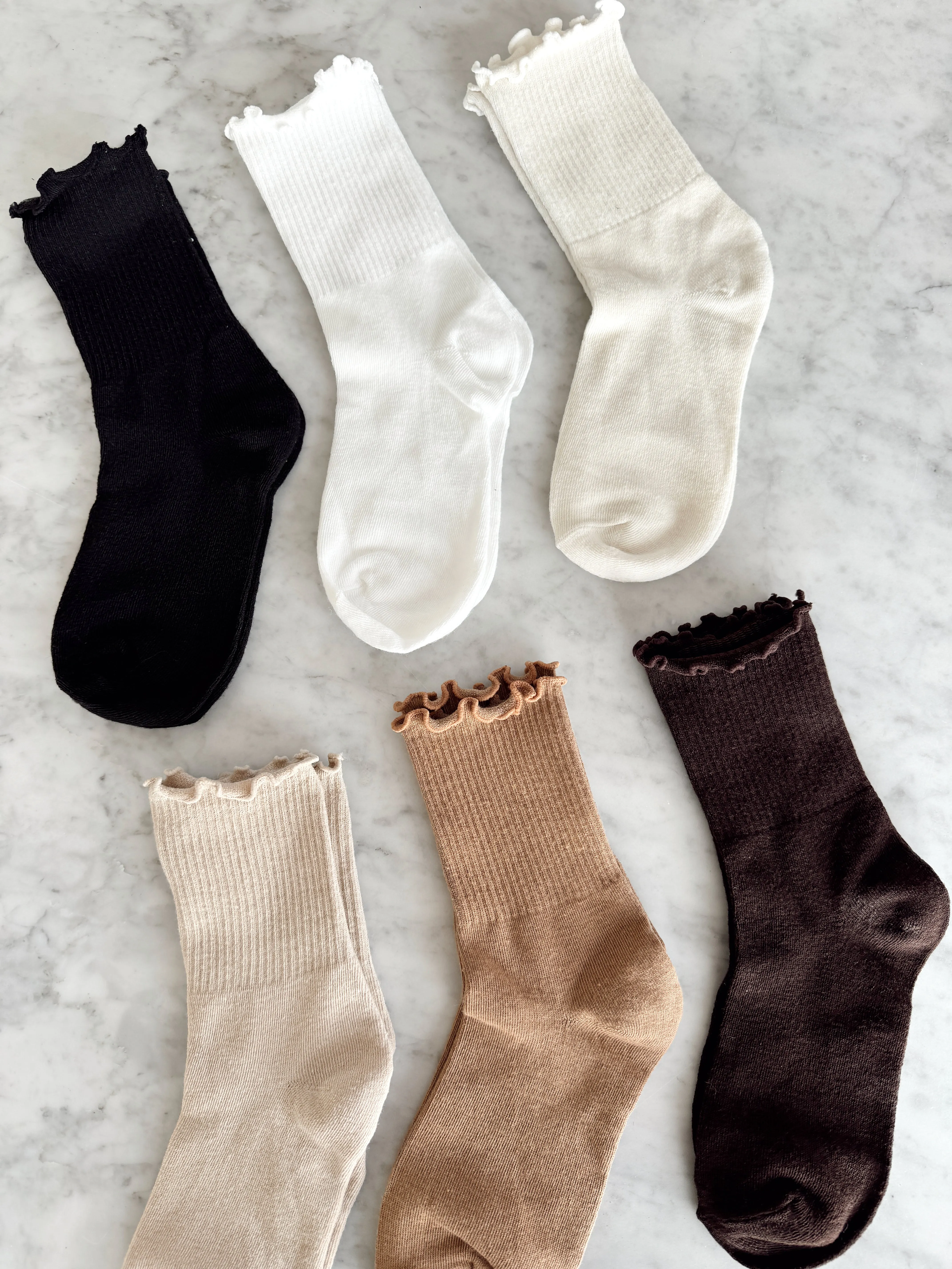 Frill Sock Pack - Natural