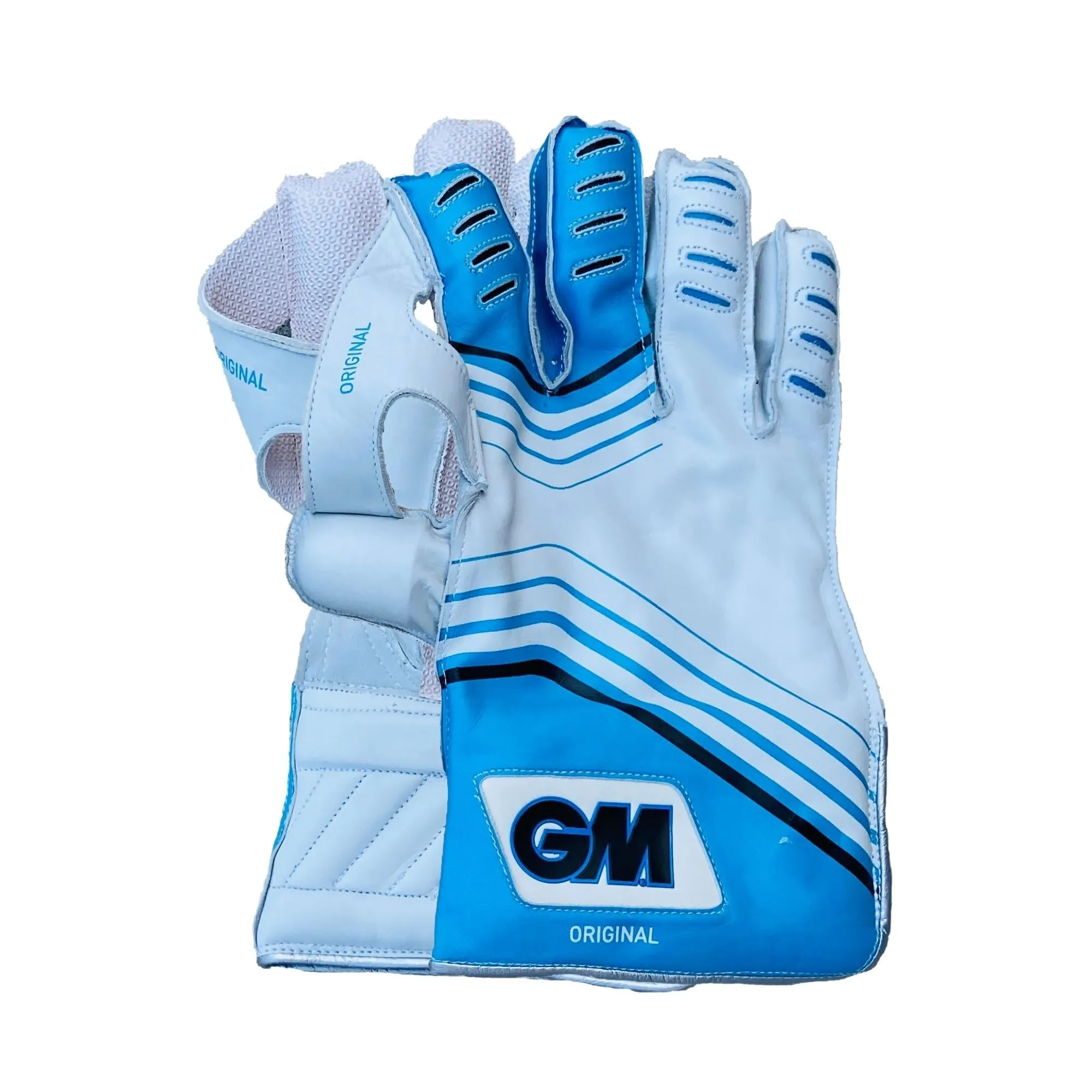 GM Wicket Keeping Gloves Original White & Blue