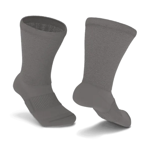 Gray Non-Binding Diabetic Thin Socks