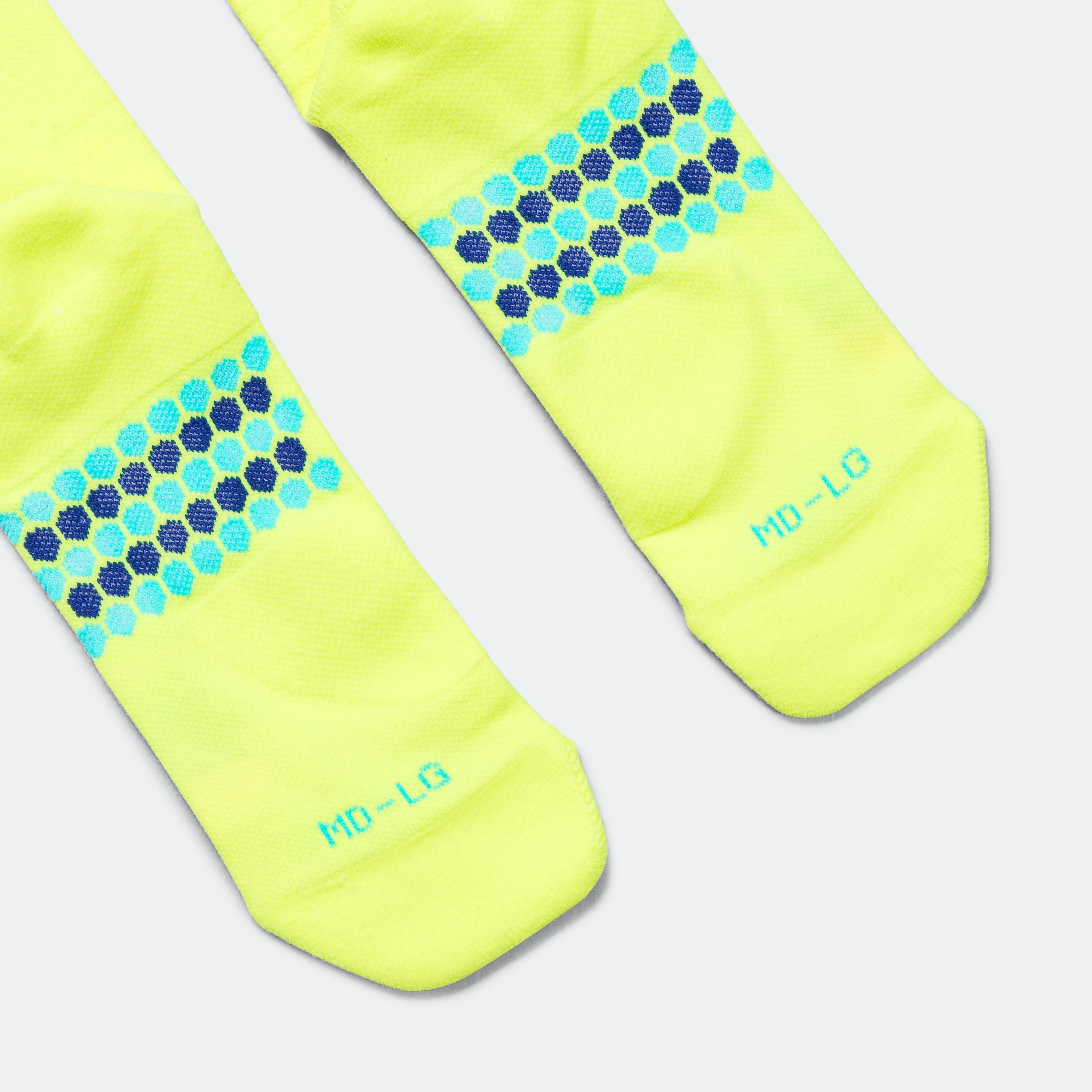 Half Crew Racing Socks - Volt/Pacific/Orange