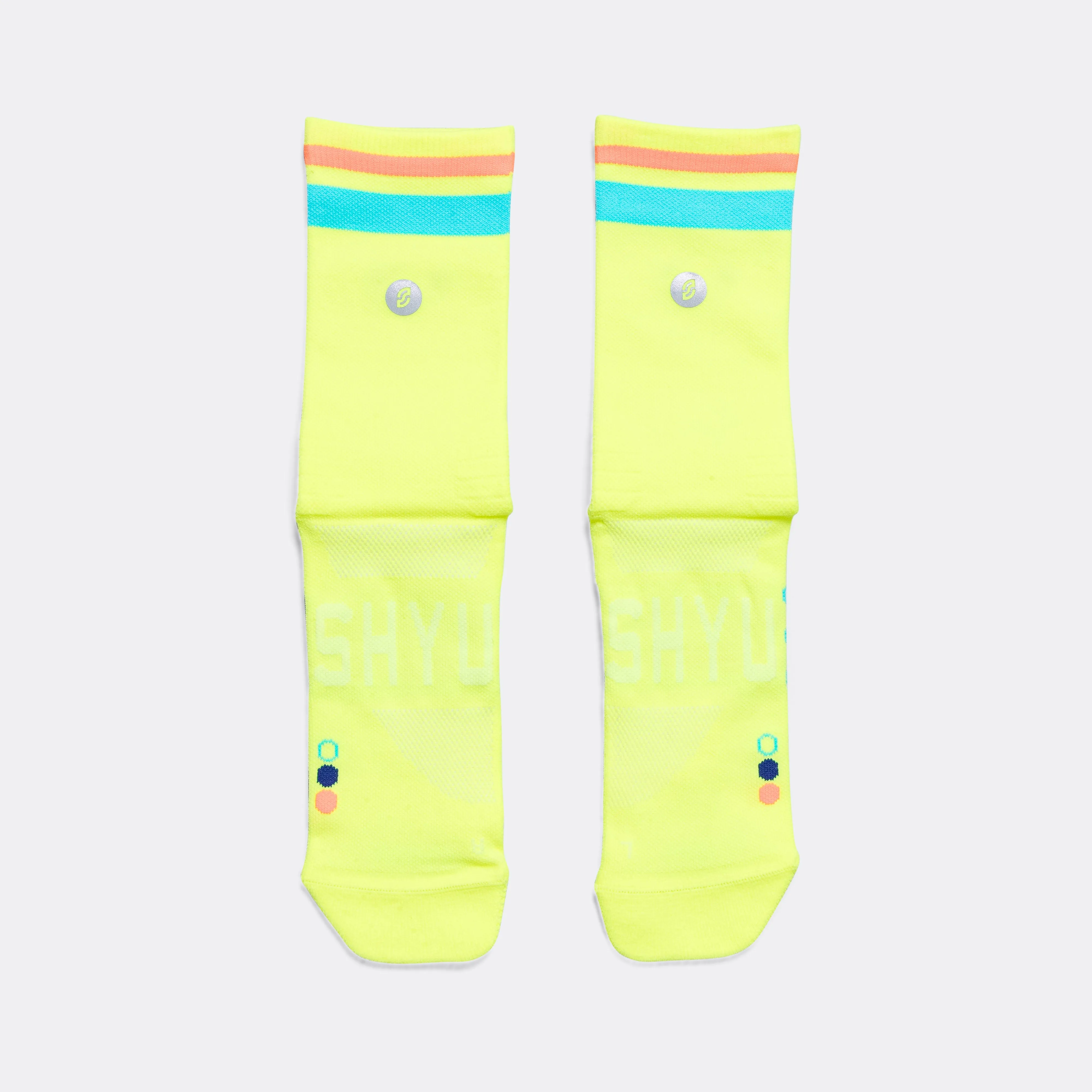 Half Crew Racing Socks - Volt/Pacific/Orange