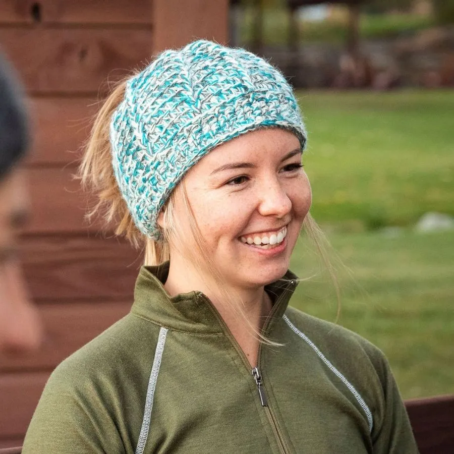 Handmade Alpaca Ponytail Hat