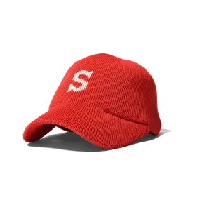 HOMEGAME - S LOGO COTTON KNIT BASEBALL CAP RED【HG241418】