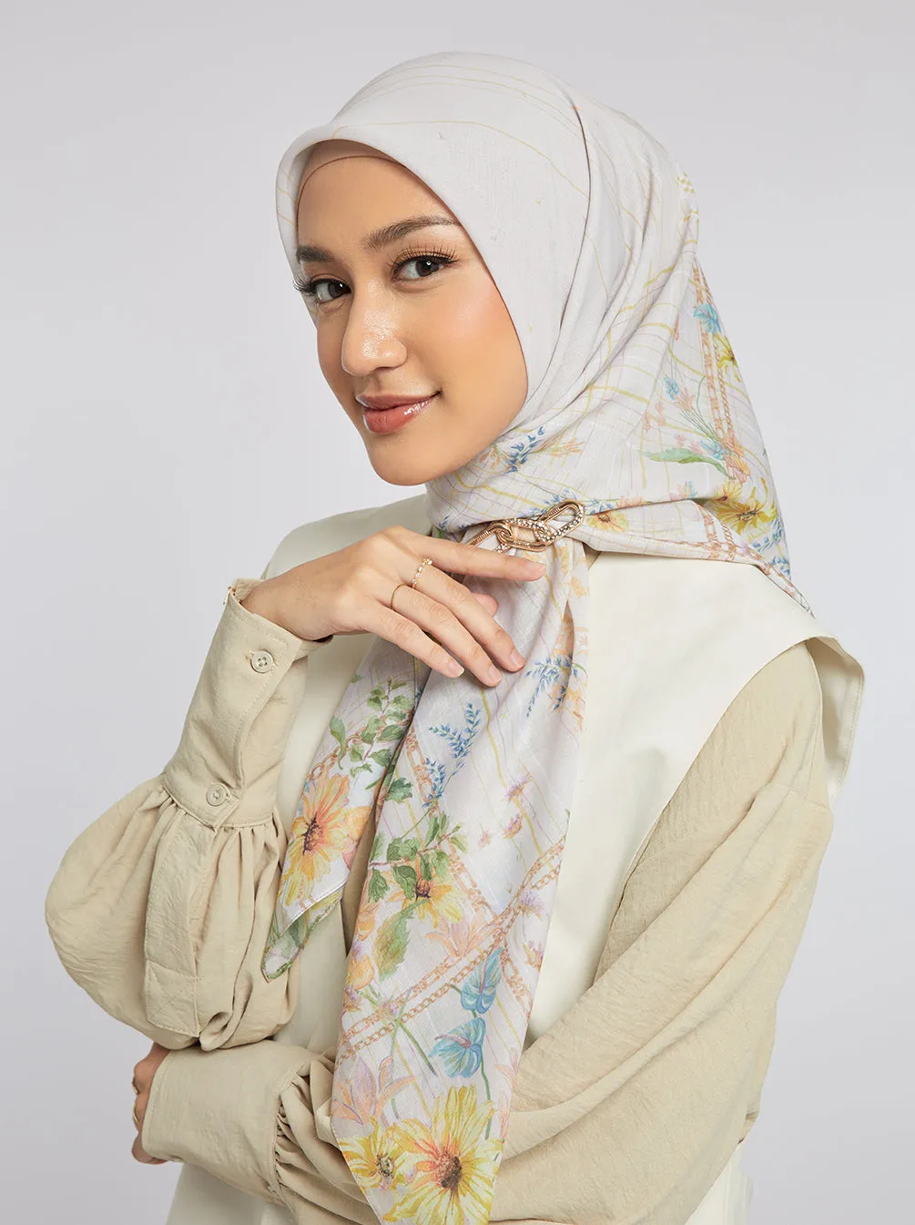 IMMAR SIGNATURE SCARF WHEAT