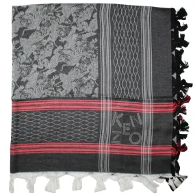 Kenzo Scarf Black Tiger Design Tassels - Large Cotton Wrap SALE