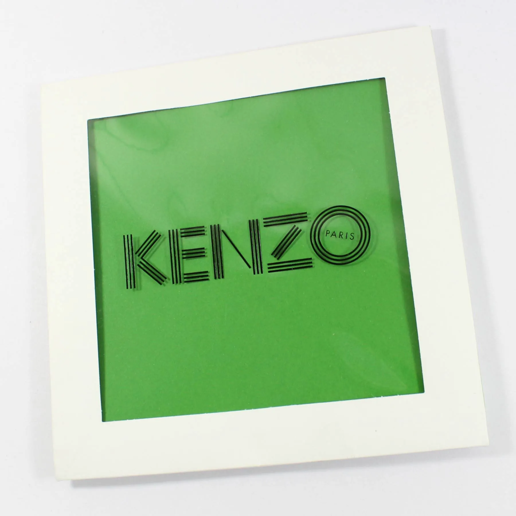 Kenzo Scarf White Lilac Logo & Cactus - Extra Large Modal Linen Wrap FINAL SALE