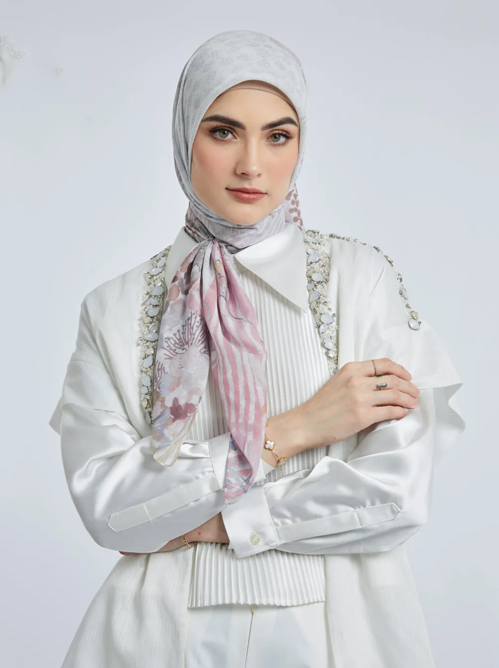 KIMMONIA SIGNATURE SCARF WHITE DOVE