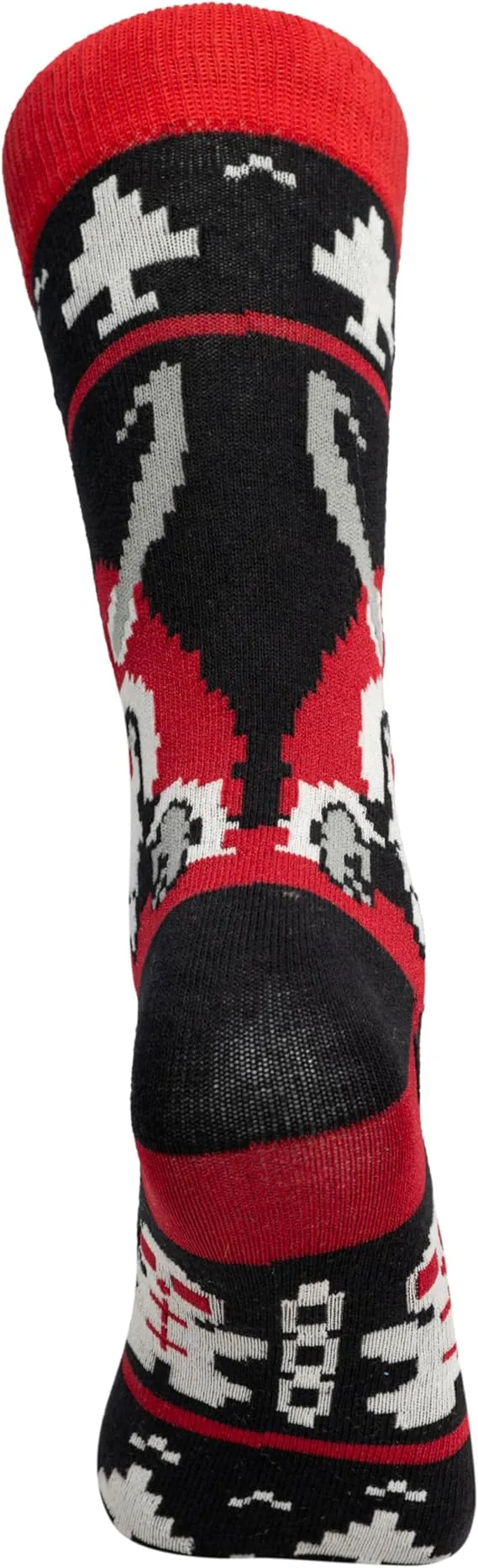 Krampus Holiday Cheer Festive Patterns Novelty Ugly Christmas Socks