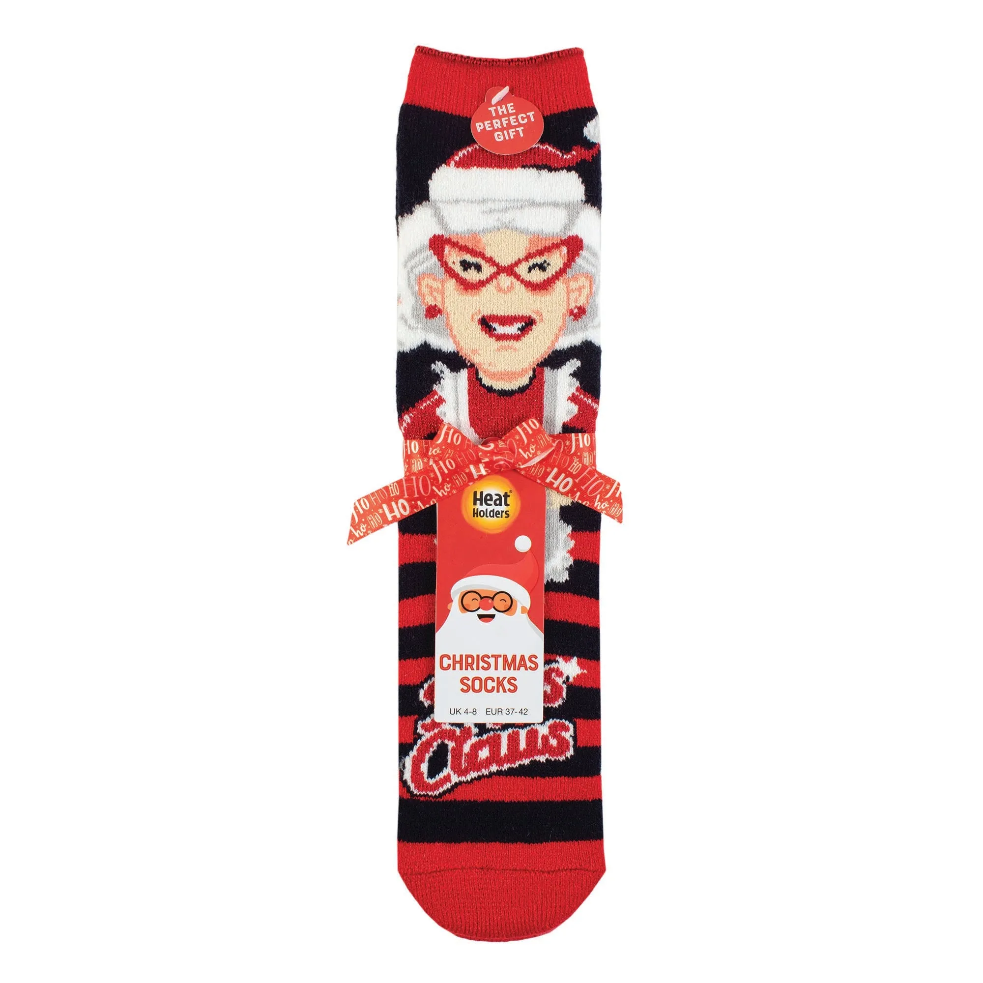 Ladies Lite Christmas Socks - Mrs Claus