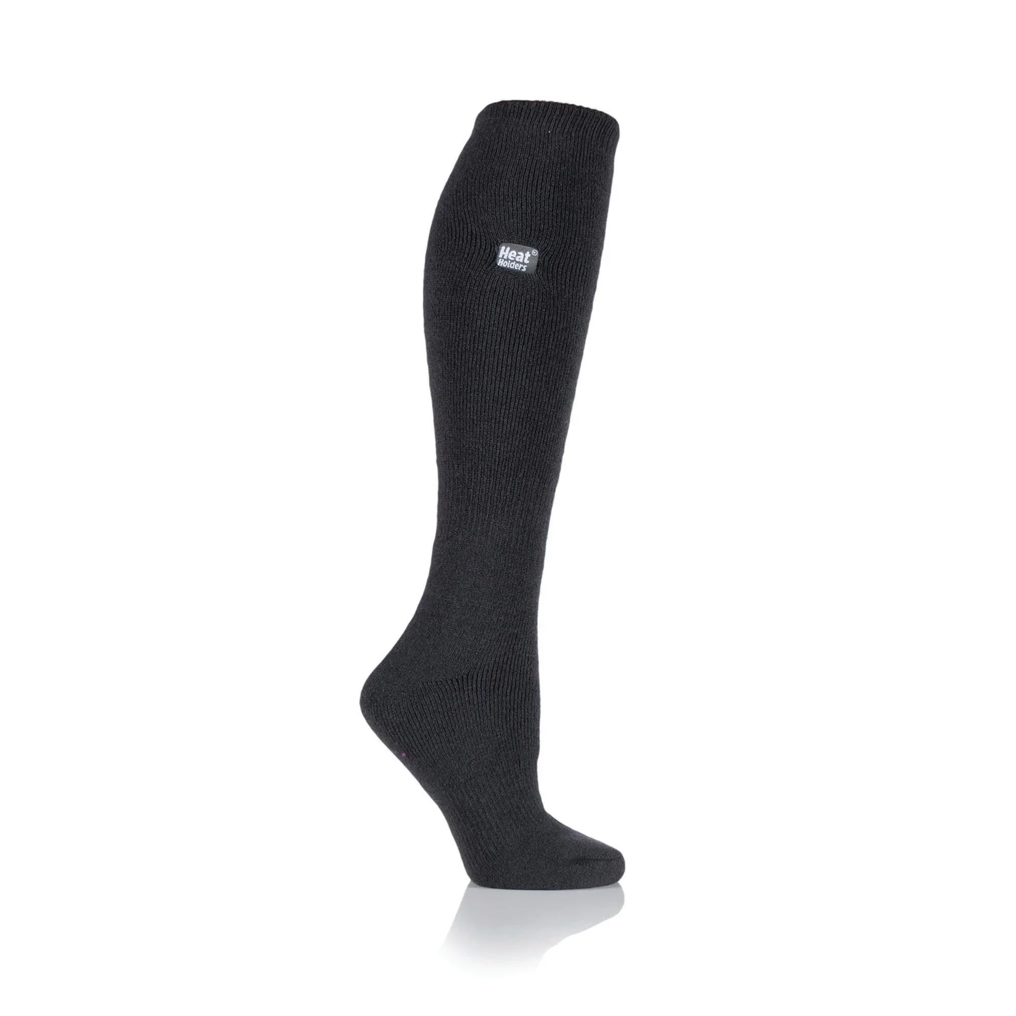 Ladies Lite Clover Long Thermal Socks - Black